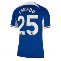 Koszulka piłkarska Chelsea Moises Caicedo #25 Strój Domowy 2023-24 tanio Krótki Rękaw